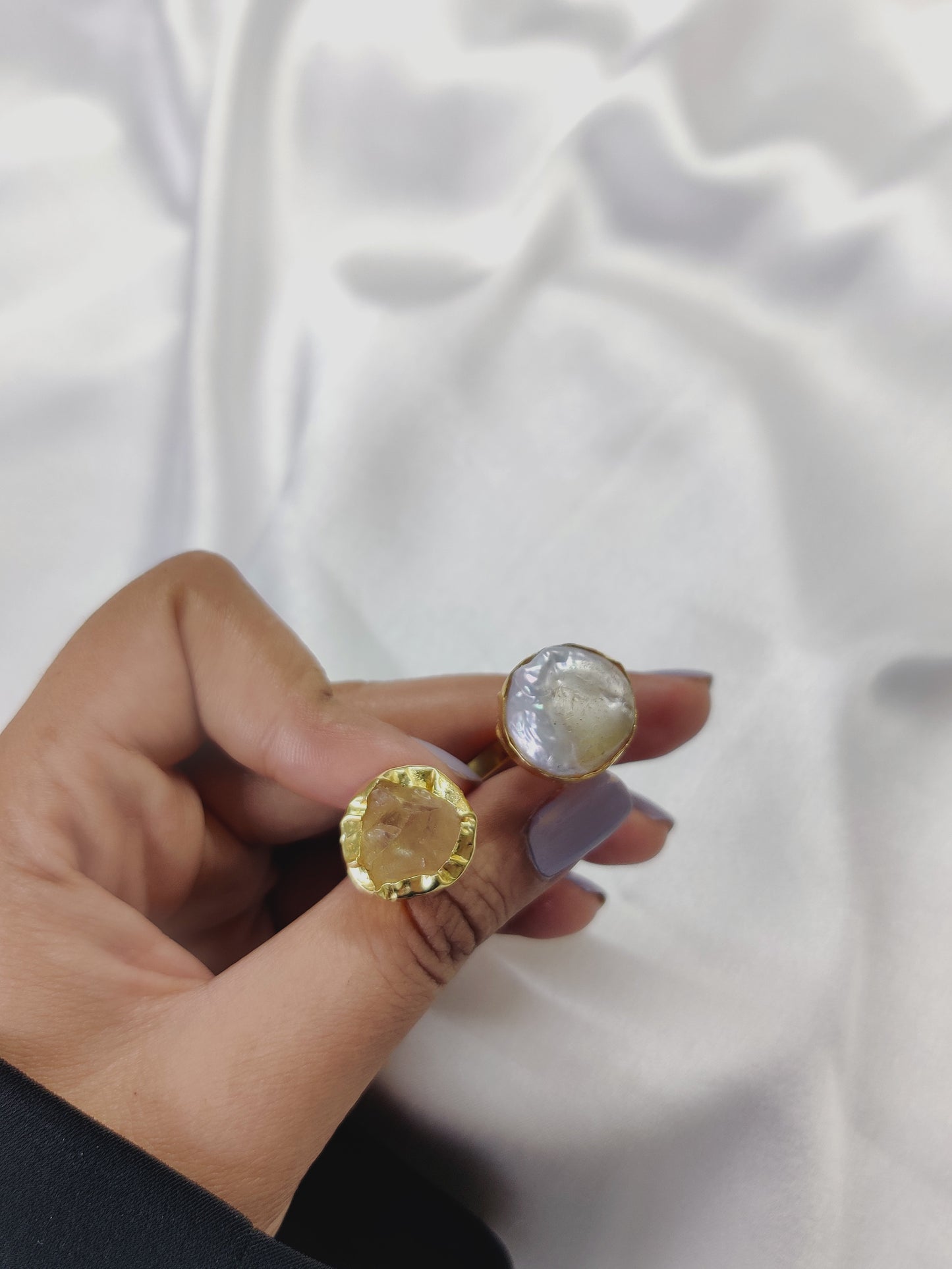 Aria Ring, Lemon Quartz