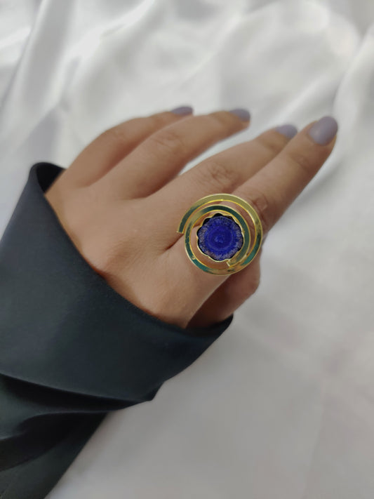 Spiral Ring, Sapphire