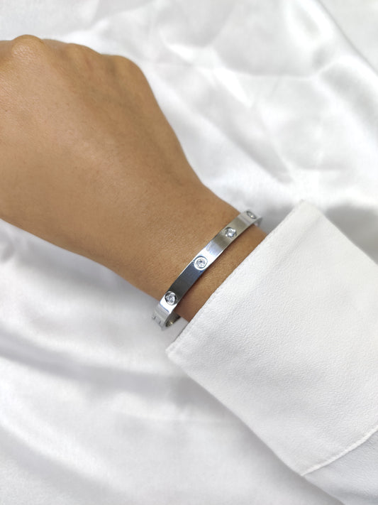 Minimal Stones Bracelet-Silver