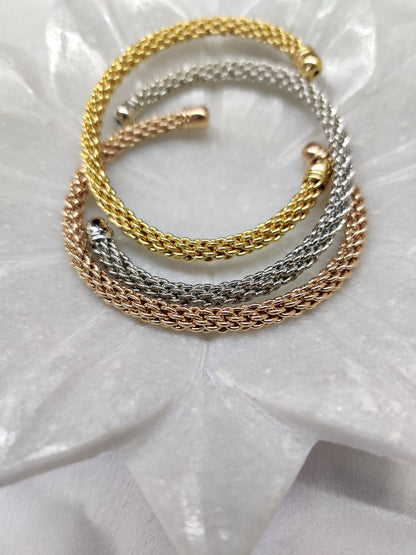 Weave Cuff Bracelet- Set of 3