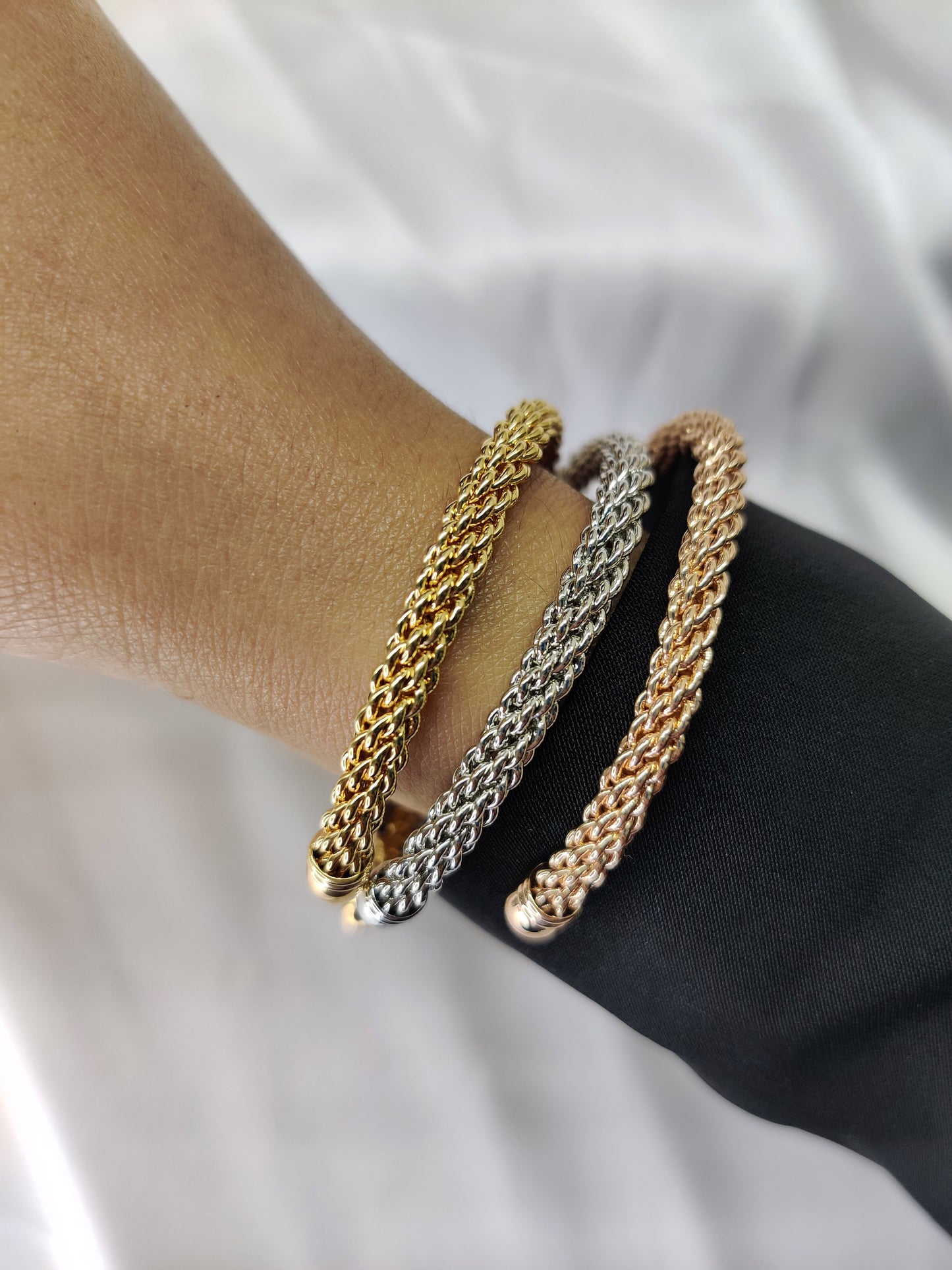 Weave Cuff Bracelet- Set of 3