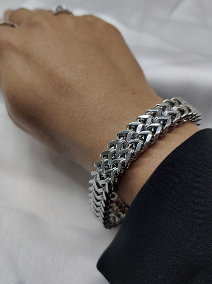 Double Link Bracelet-Silver