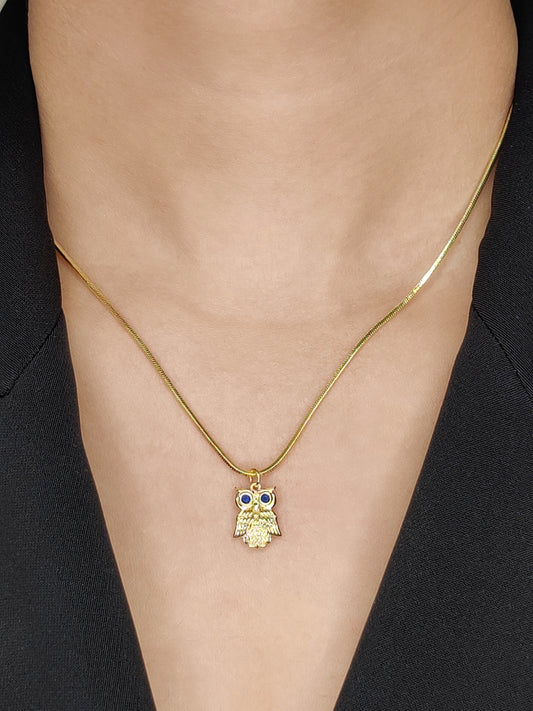 Owl Necklace- Gold