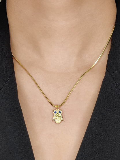 Owl Necklace- Gold