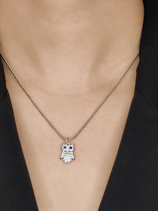 Owl Necklace- Silver