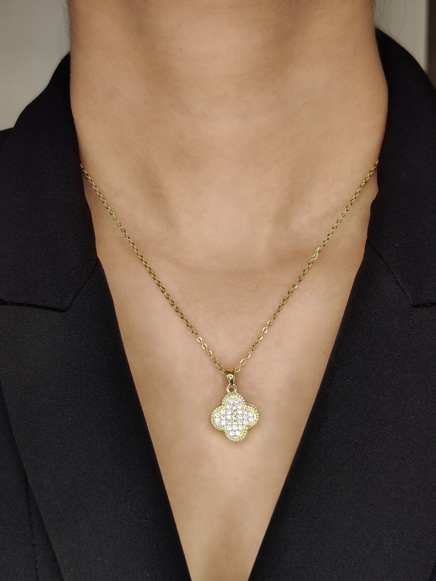 Clover Double Sided Necklace
