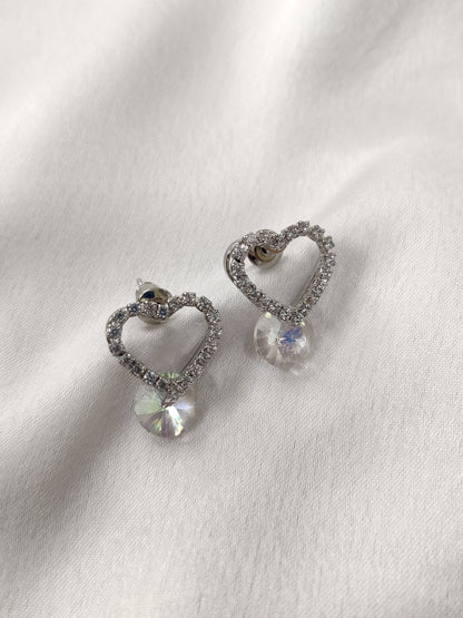 Heart Holographic Drop Earrings