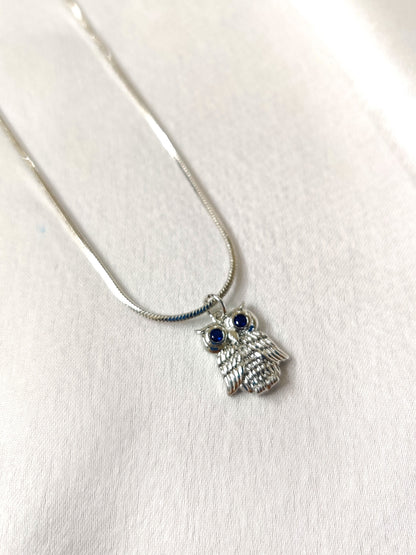 Owl Necklace- Silver