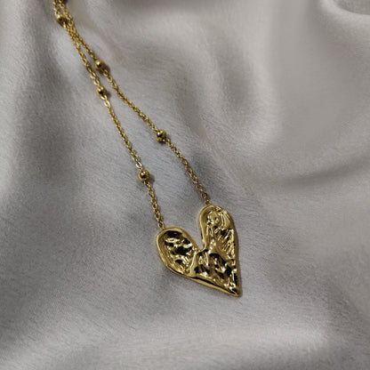 Hammered Heart Necklace