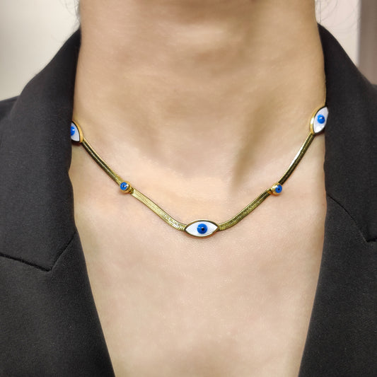 Evil Eye Necklace- Gold