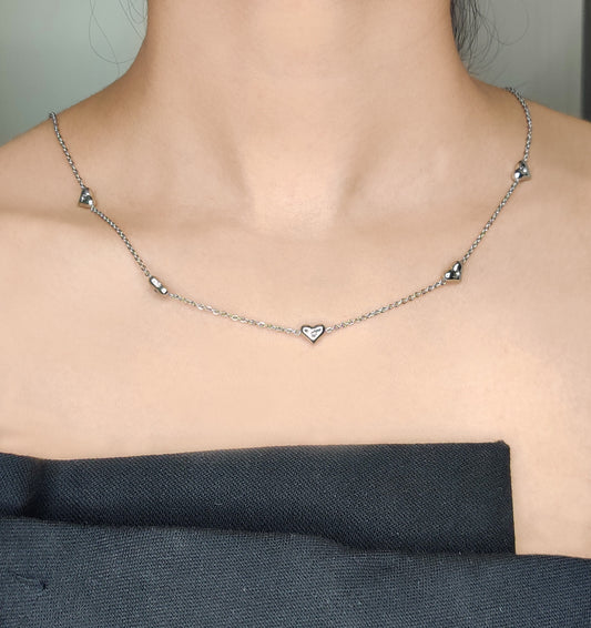 Viola Chain Necklace-Silver
