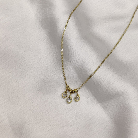 Dainty Triple Heart Necklace