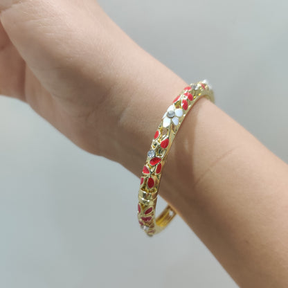 Enamel Bangles- set of 6 (multi colour)