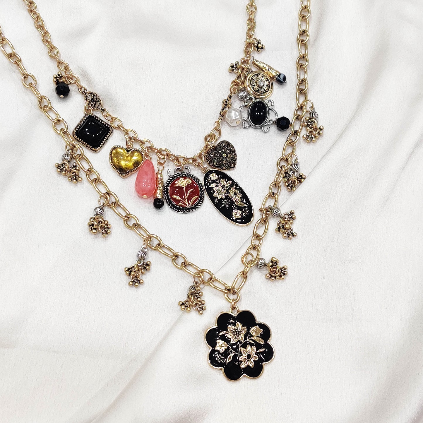 Ivy Layered Charms Necklace