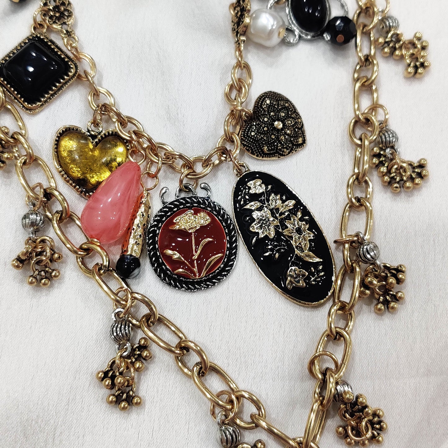 Ivy Layered Charms Necklace