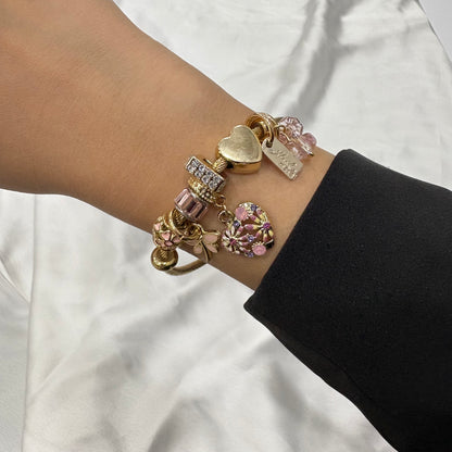 Charms Bracelet- Baby Pink