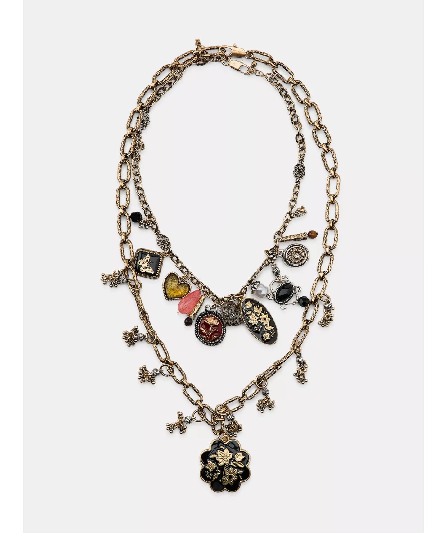 Ivy Layered Charms Necklace